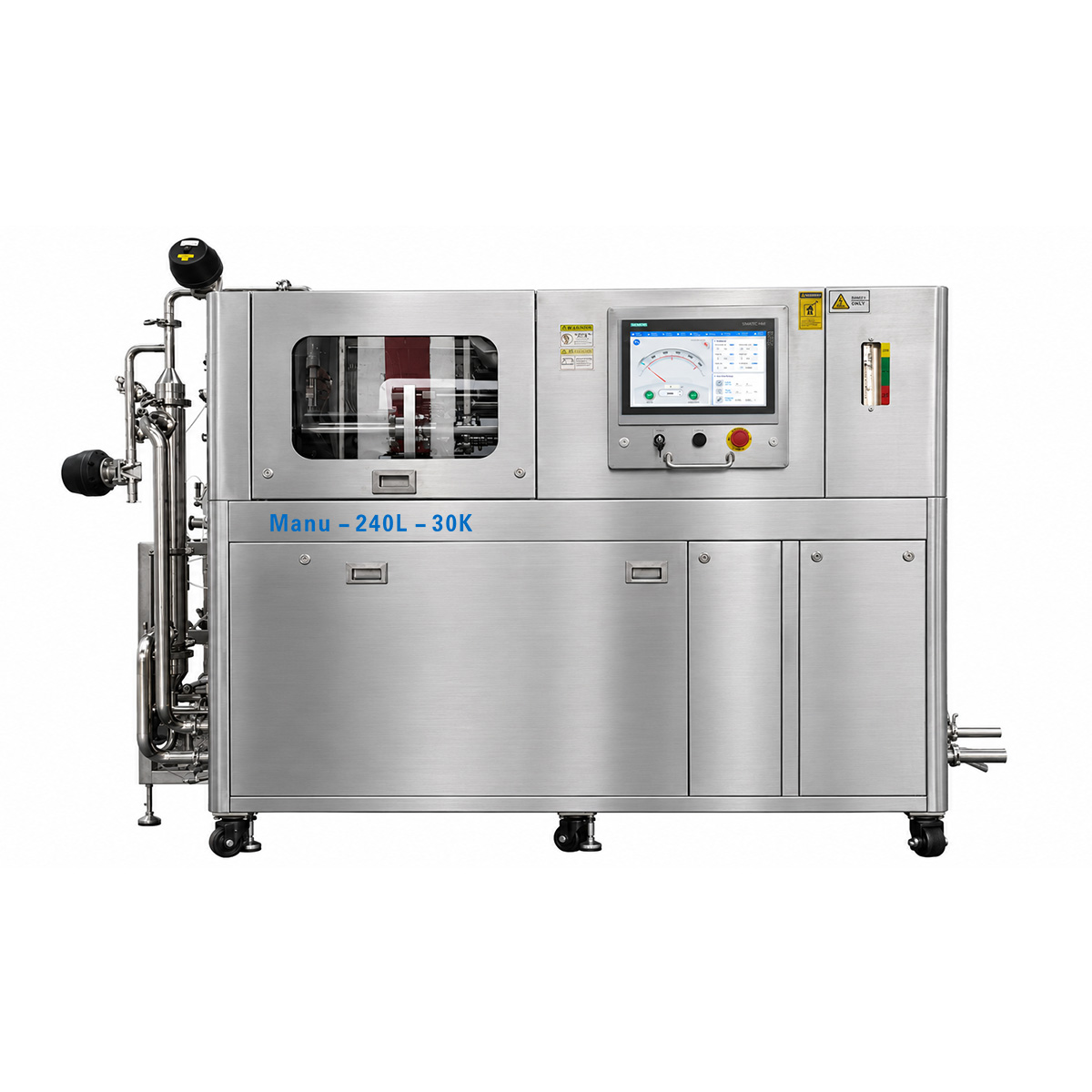 ManuGenizer Manu-240L-30K, homogeneizador de alta pressão em escala industrial com bomba dupla