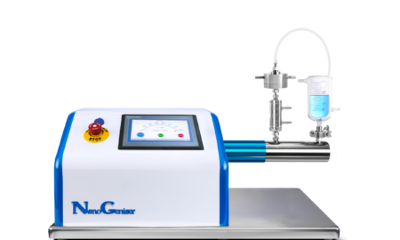 Homogeneizador de alta pressão NanoGenizer da Genizer, usado em nanoemulsões e lipossomas