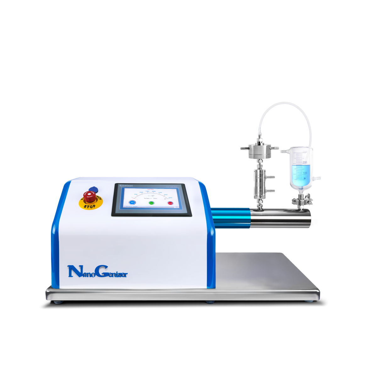 Homogeneizador de alta pressão NanoGenizer da Genizer, usado em nanoemulsões e lipossomas
